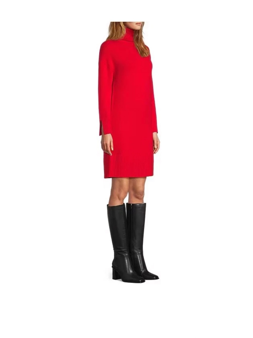 🛍️ NWT NWT Antonio Melani Luxury 100% Cashmere Sweater Dress – Scarlet Red